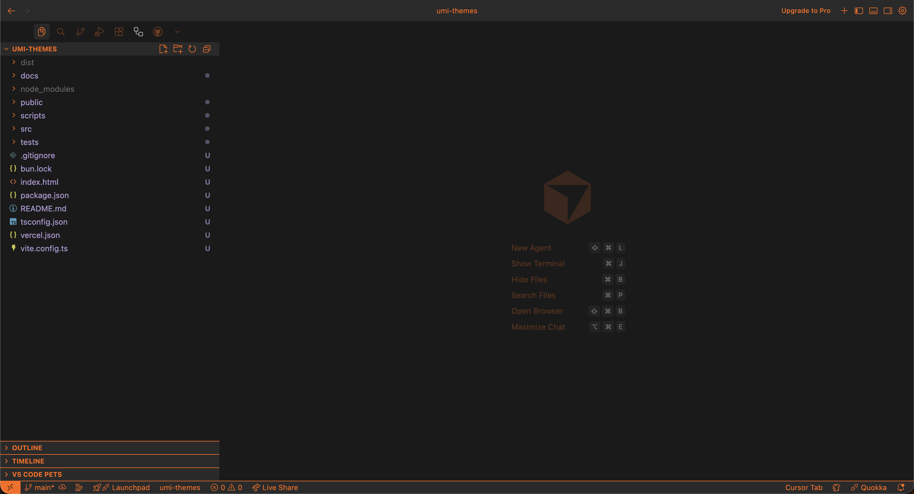 Cursor preview showing the Utility Materials editor theme in use.
